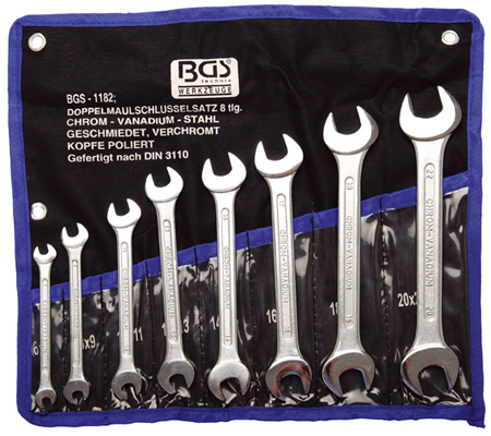 BGS Set ključeva viljuškastih 6-22mm 8dj. pro+ 1182 BGS set viljuškastih ključeva 6-22 mm 8-dijelni pro+ 1182