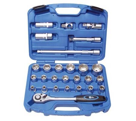 BGS Set nas.ključeva 8-32mm 1/2" 27 dj. pro+ 2224 BP26 BGS Pro+ set nasadnih ključeva 8-32 mm 1/2 inča 27 dijelova u koferu
