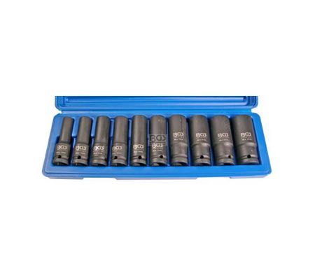 BGS Set nas.klj. ud.dug. 10-24mm 1/2" 10dj. pro 5206 BGS set dugih udarnih nasadnih ključeva 10-24 mm 1/2 10-dijelni 5206