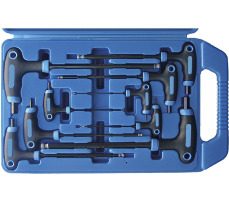 BGS Set imbusa s T-ručicom 2x100-10x200mm 9dj. Kraf. 7882 BGS set imbusa s T-ručicom 9-dijelni raspon 2x100-10x200 mm