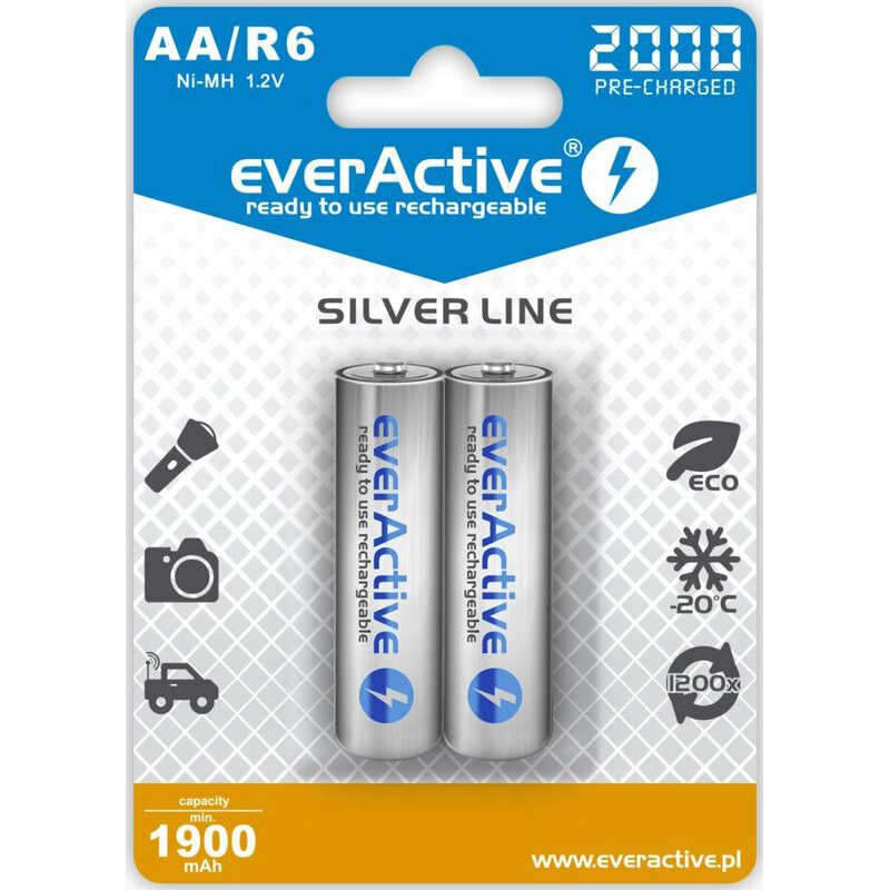 EverActive AA R6 NiMH 2000m Silver B2 EverActive AA R6 NiMH 2000m Silver B2 - Slika 1
