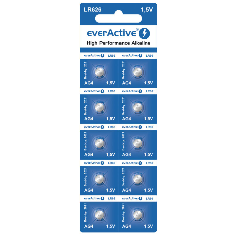 EverActive LR626 1.5V Alk.AG4/LR66 B10 EverActive LR626 1.5V Alk.AG4/LR66 B10 - Slika 1