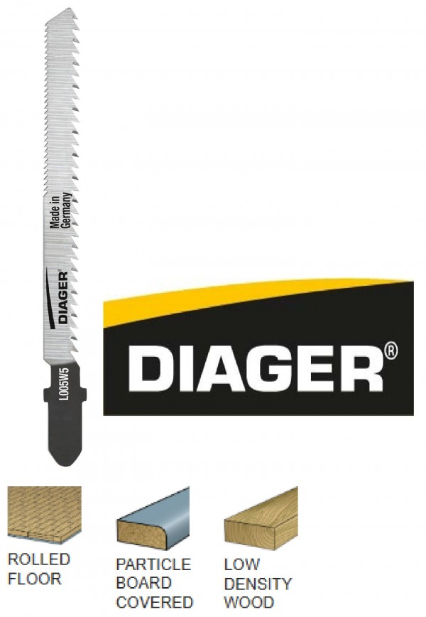 DIAGER list za ubodnu pilu - drvo 2,5x100mm 5/1 L005W5 DIAGER list za ubodnu pilu za drvo dimenzija 2,5x100 mm pakiranje 5 komada