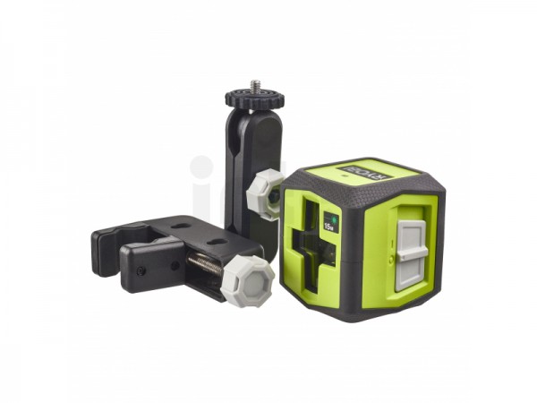 Ryobi križni laserski nivelir RBCLLG1 (15m,zeleni)PP26 Ryobi RBCLLG1 križni laserski nivelir sa zelenim laserom dometa 15 m