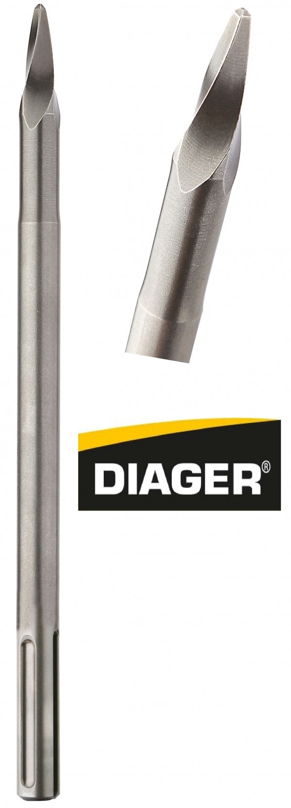 DIAGER špica SDS-MAX 18x600mm 342D18L0600 DIAGER špica SDS-MAX 18x600mm za čekić-bušilice
