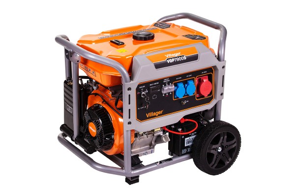 VILLAGER generator VGP 7900 (7,8kW 2x230v 1x400v) 060175 VILLAGER generator VGP 7900 benzinski agregat 7,8 kW s utičnicama 2x230V i 1x400V
