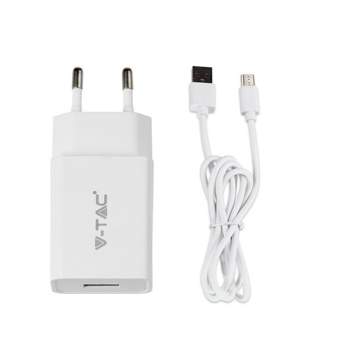 V-TAC Set za punjenje mobitela Adapter + MicroUSB 8645 V-TAC Set za punjenje mobitela Adapter + MicroUSB 8645 - Slika 1